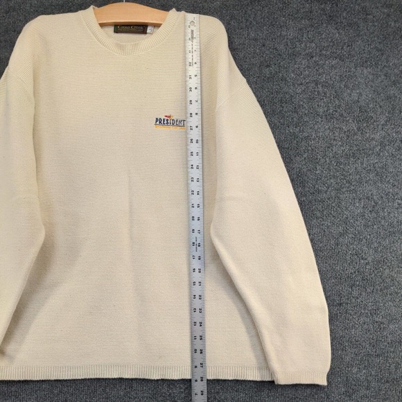 Cross Creek Men's Sweater Cream Large Broadwater Golf Club President Knit - Picture 13 of 15